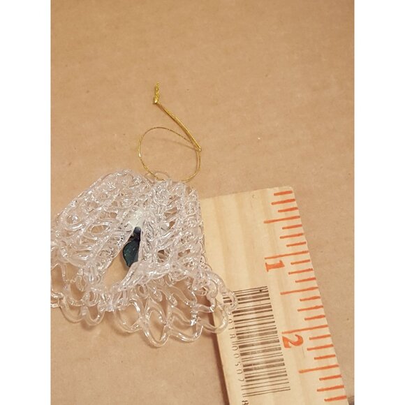 Vintage Hand Blown Spun Glass Bell Figurine Christmas Ornament Holiday - Picture 6 of 7